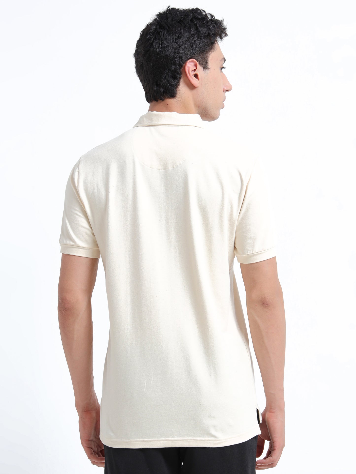 Men’s Polo Tee with Zipper – Organic Cotton Stretch