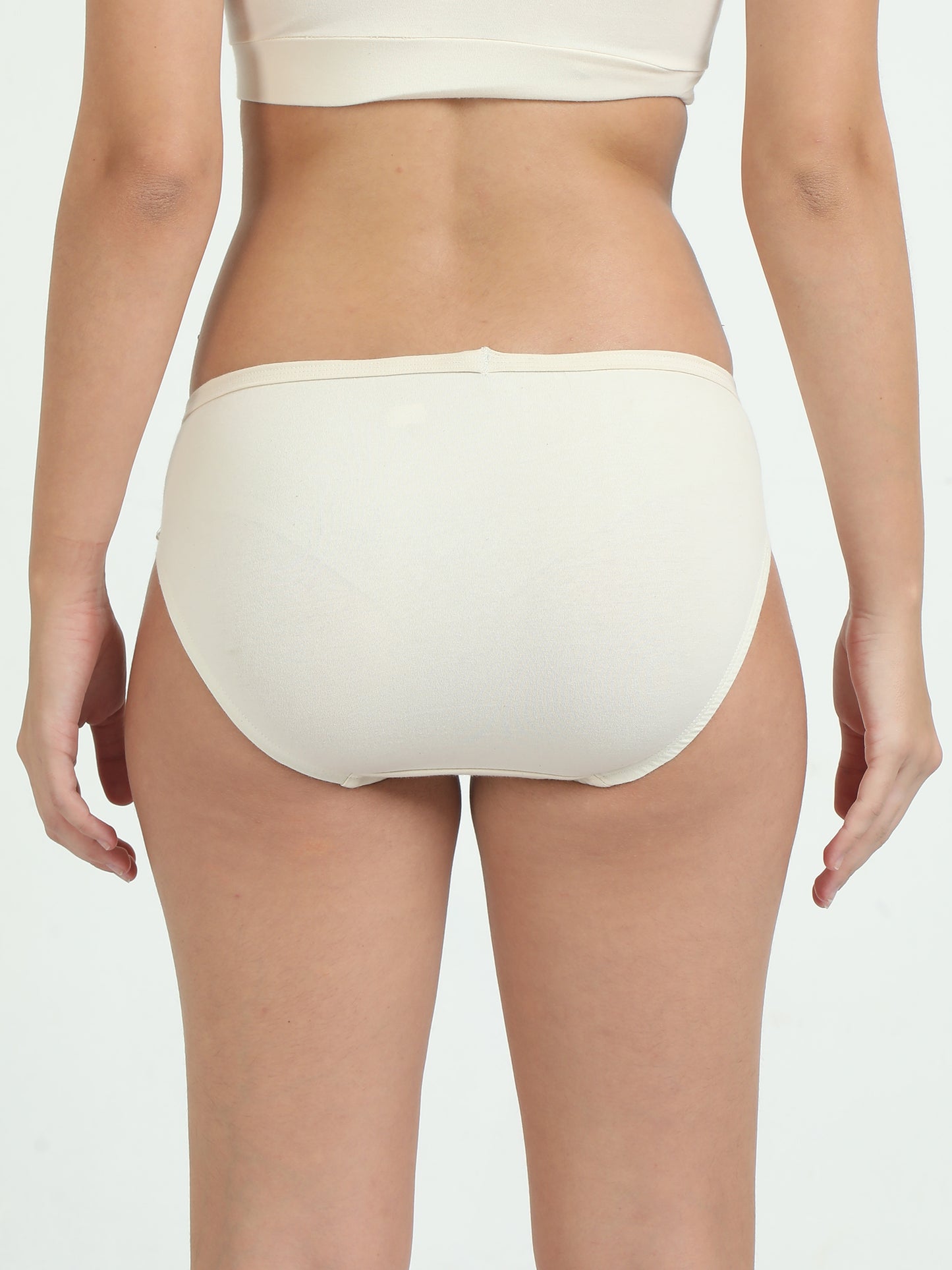 BUY 2 & GET 1 FREE | Cotton Mid Waist Panties – Pure Comfort | Zero Chemical