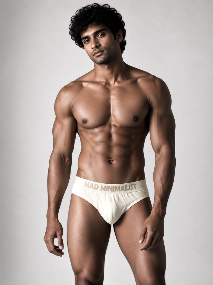 Organic Cotton Bikini Brief for Men | Undyed, Sleek Fit