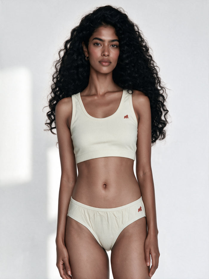 Organic Cotton Lounge Bra for Women | Wire-Free, Ultra-Soft