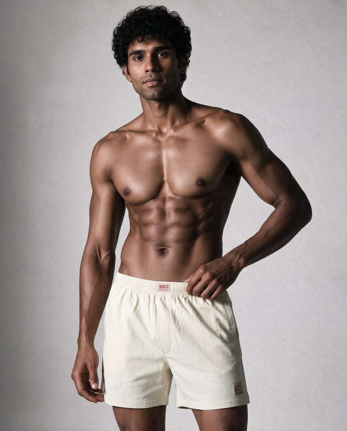 Organic Cotton Boxer Shorts for Men | Undyed, Everyday Fit