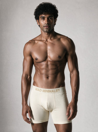 Organic Cotton Long Trunk for Men | Undyed, Extended Fit
