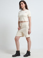 Women’s Crop T-shirt & Bermuda Shorts Co-ord Set – Everyday Organic Comfort