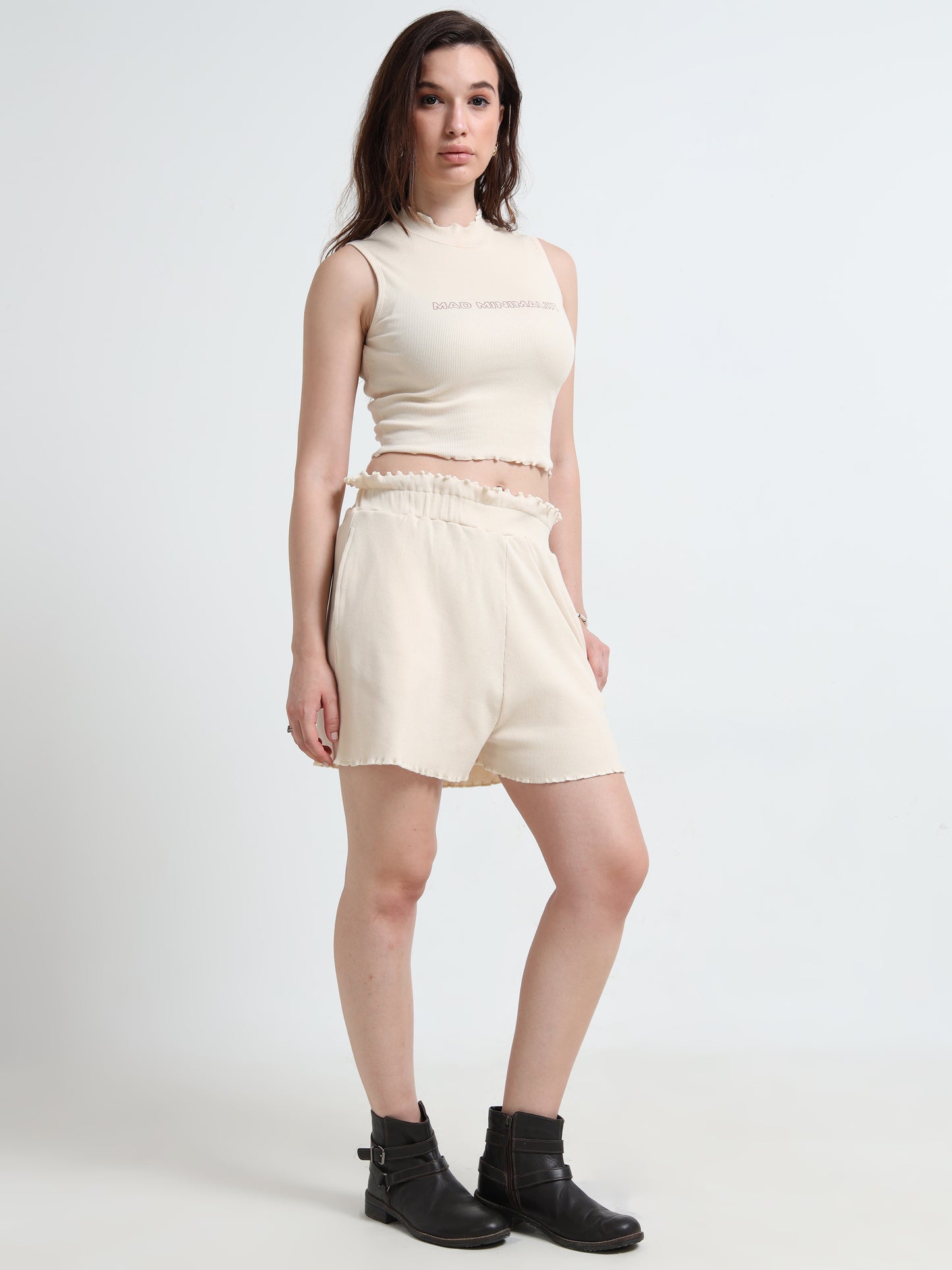 Organic Cotton Women’s High Neck Ribbed Co-ord Set
