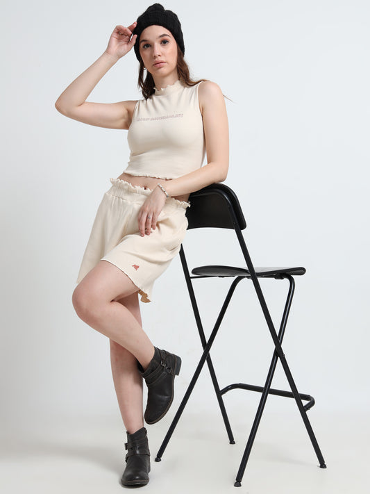 Organic Cotton Women’s High Neck Ribbed Co-ord Set