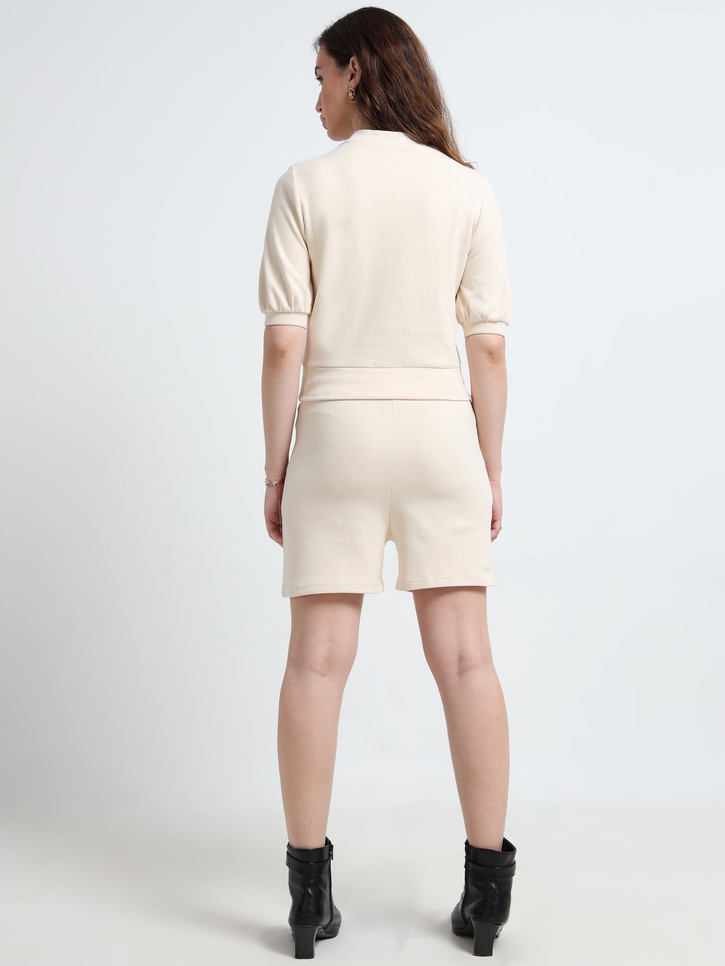 Women’s Puff Sleeve Top & Shorts Co-ord Set – Soft Organic Cotton Style