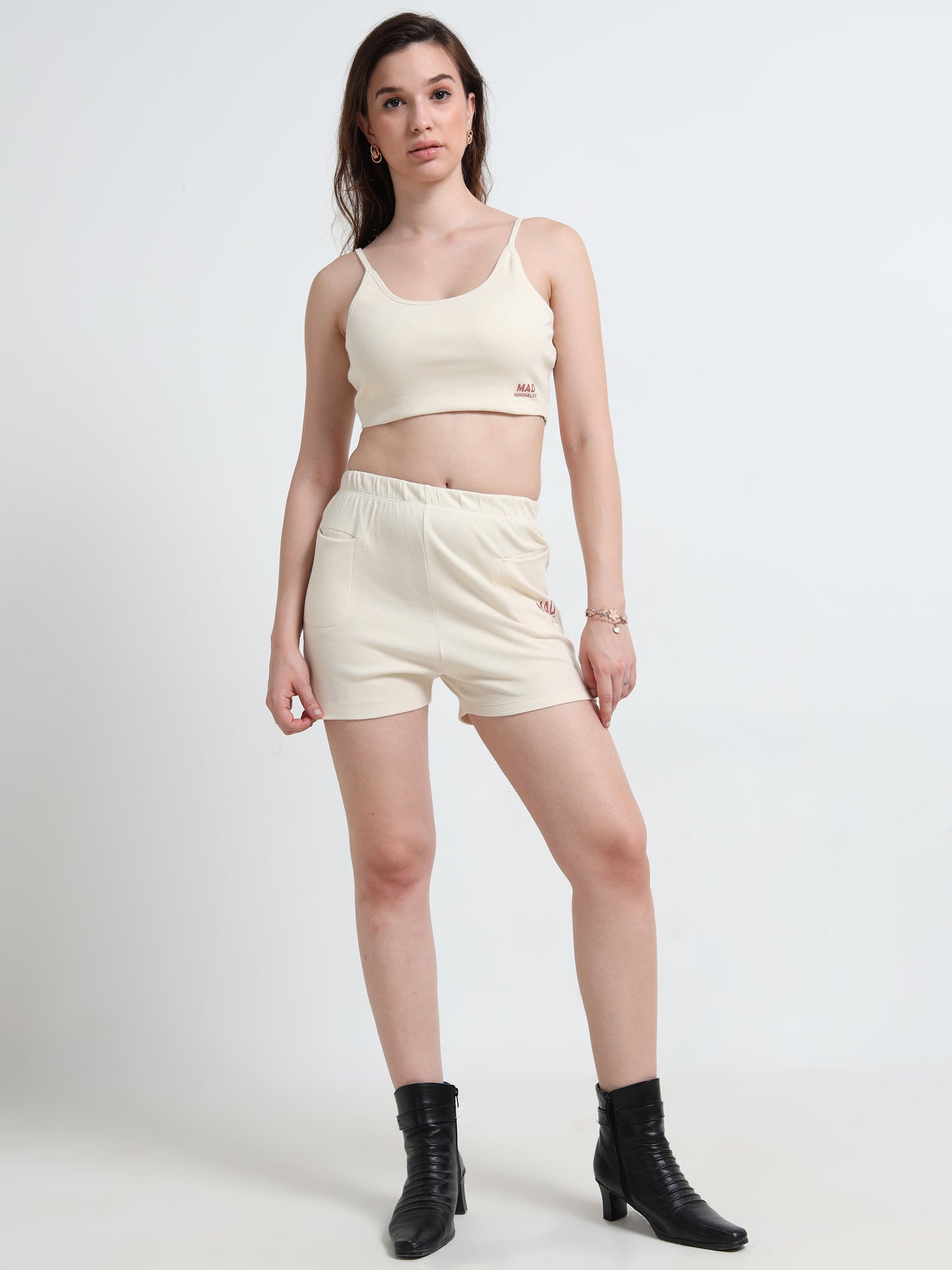 Women’s Button-Down Cardigan & Shorts Co-ord Set – Organic Minimal Wear