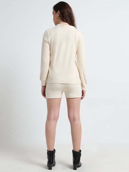 Women’s Button-Down Cardigan & Shorts Co-ord Set – Organic Minimal Wear
