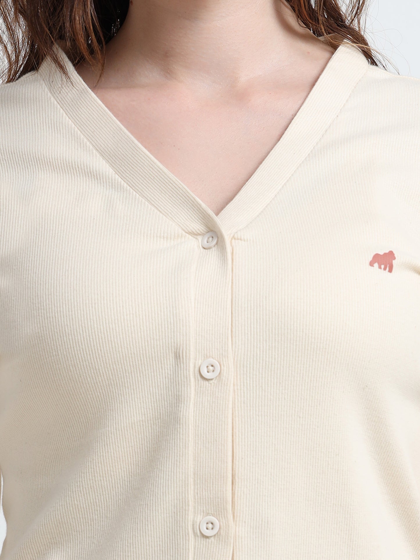 Women’s Button-Down Cardigan & Shorts Co-ord Set – Organic Minimal Wear
