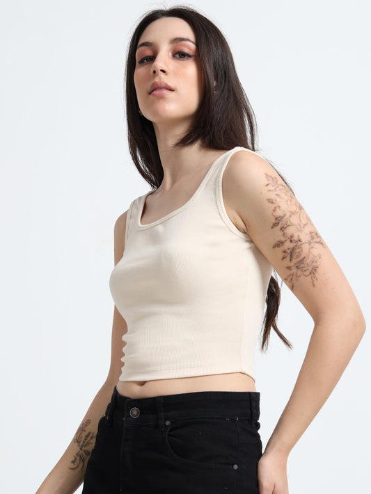 Organic Women’s Square Neck Ribbed Crop Top – Everyday Minimal Essential