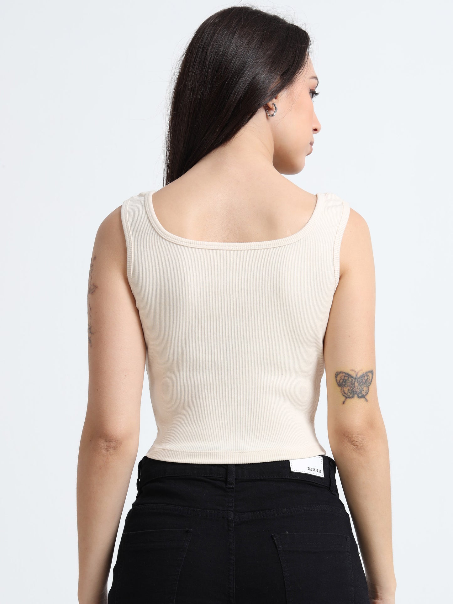Organic Women’s Square Neck Ribbed Crop Top – Everyday Minimal Essential