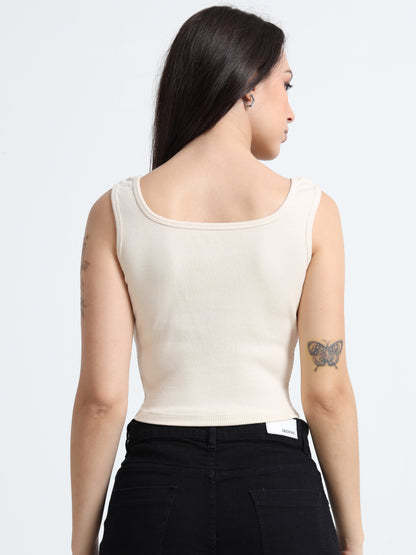 Organic Women’s Square Neck Ribbed Crop Top – Everyday Minimal Essential