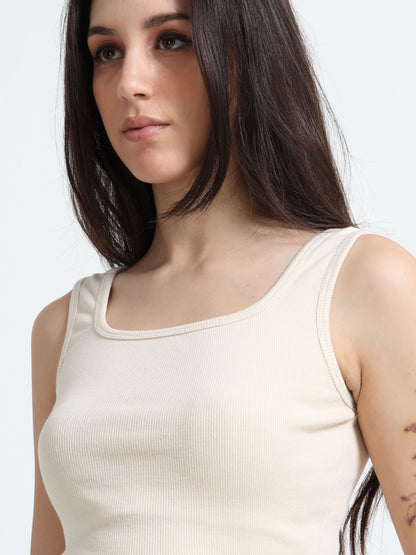 Organic Women’s Square Neck Ribbed Crop Top – Everyday Minimal Essential