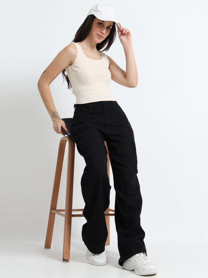 Organic Women’s Square Neck Ribbed Crop Top – Everyday Minimal Essential