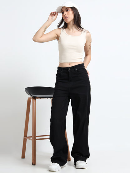 Organic Women’s Square Neck Ribbed Crop Top – Everyday Minimal Essential
