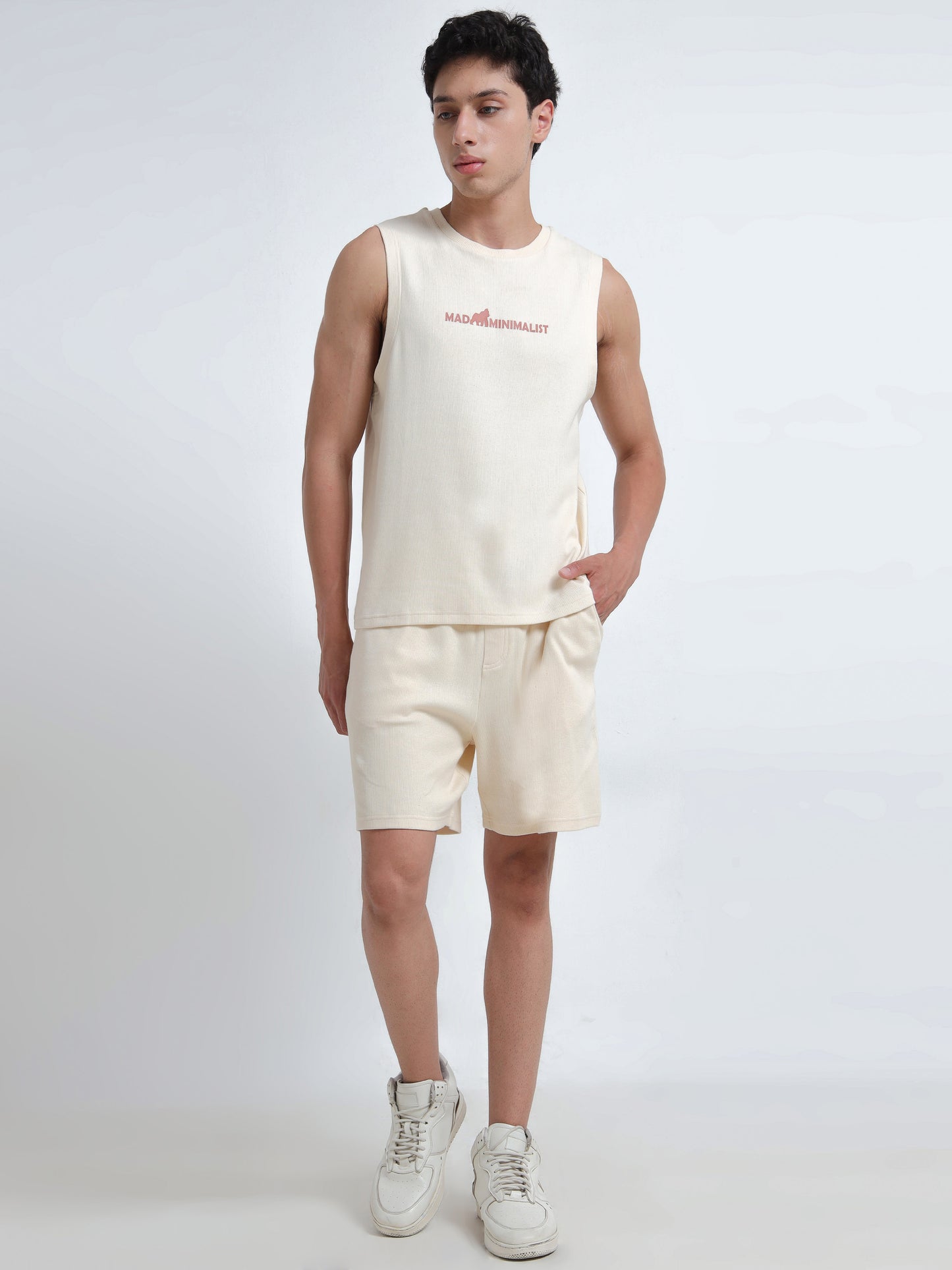 Men’s Sleeveless Co-ord Set – Organic Cotton Summer Fit