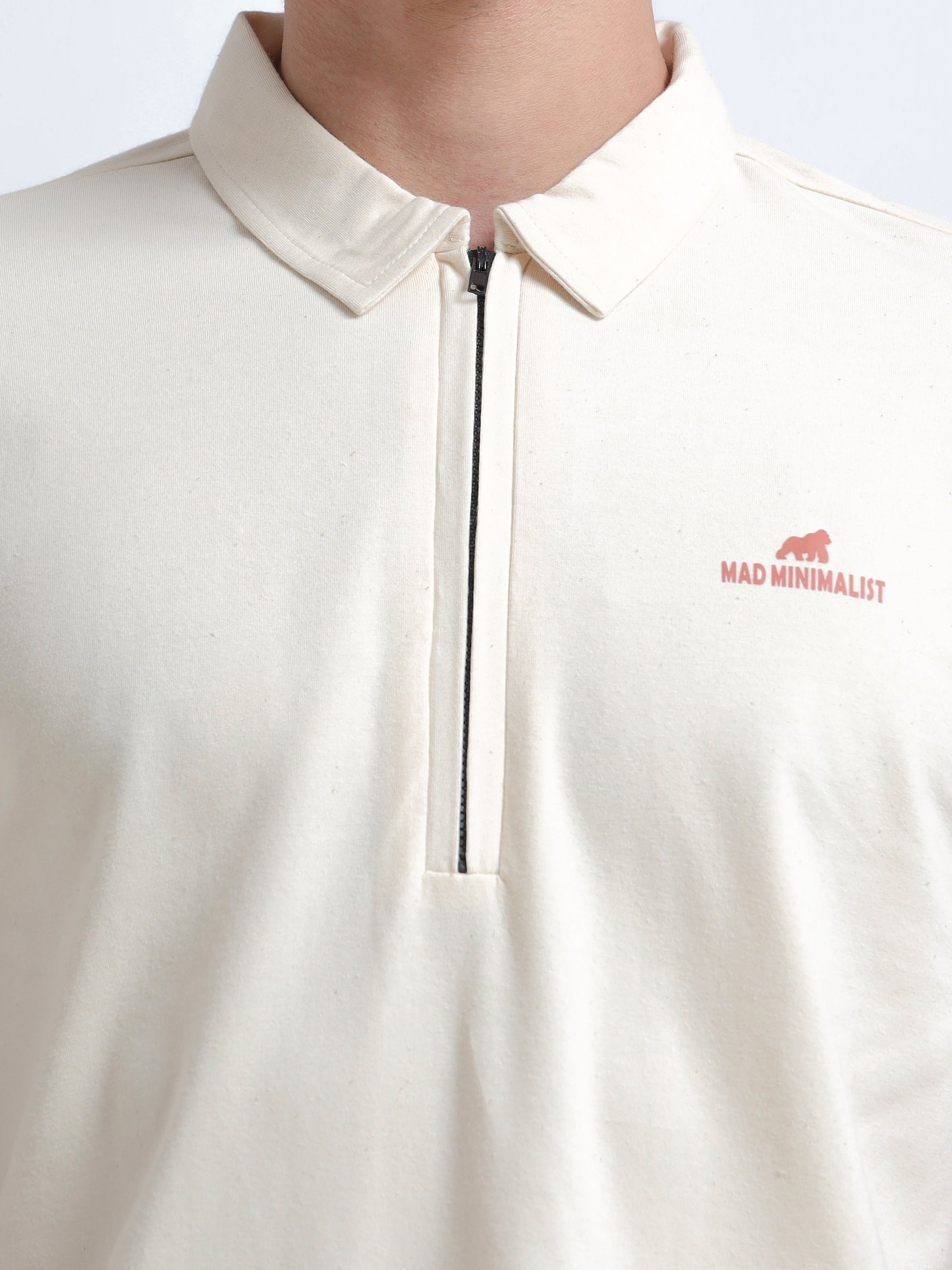 Men’s Polo Tee with Zipper – Organic Cotton Stretch