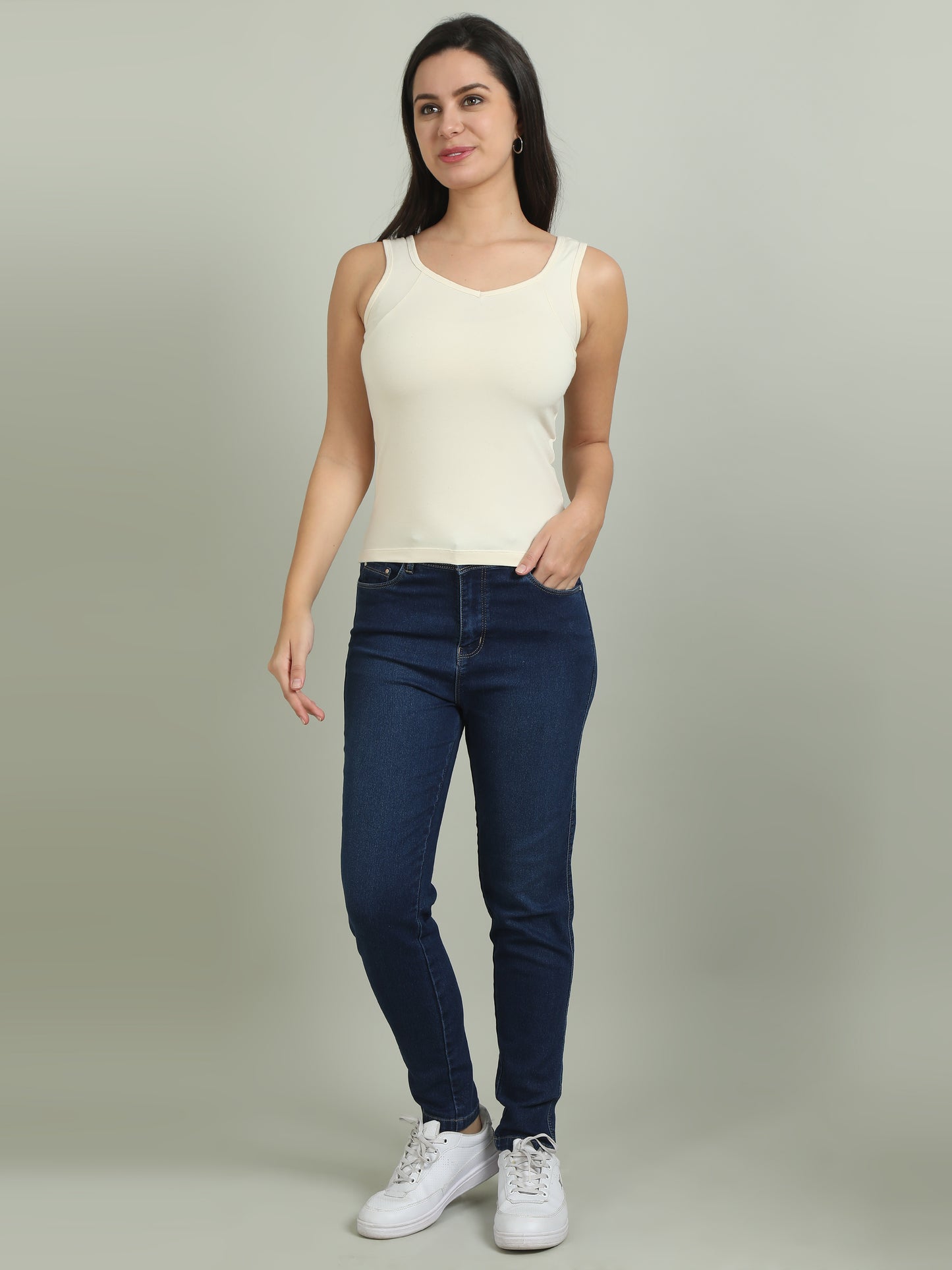 Wide Strap Cotton Camisole Top for Women | Lounge Wear