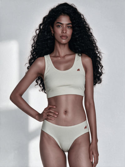 Organic Cotton Lounge Bra for Women | Wire-Free, Ultra-Soft
