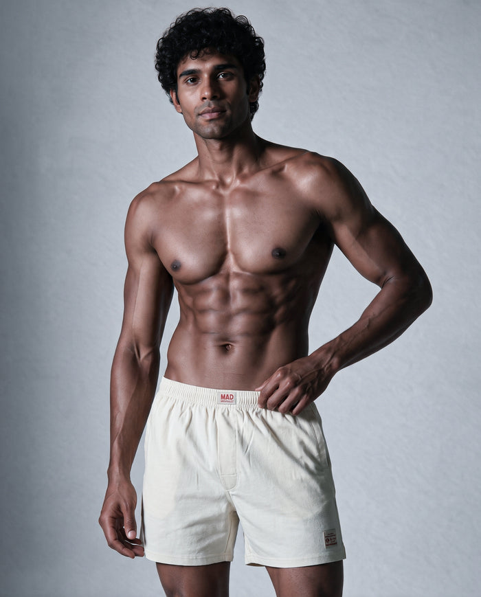 Organic Cotton Boxer Shorts for Men | Undyed, Everyday Fit