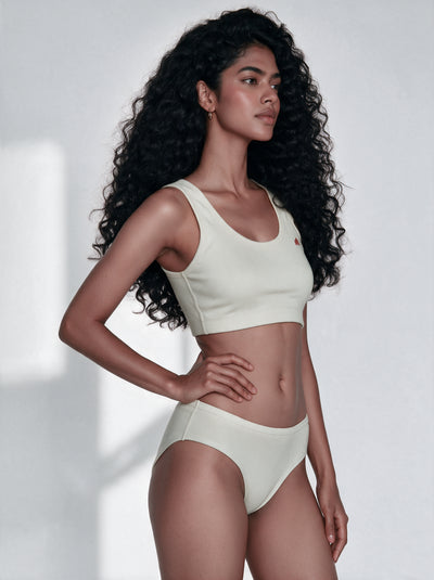Organic Cotton Hipster Panties for Women | Undyed, Rash-Free