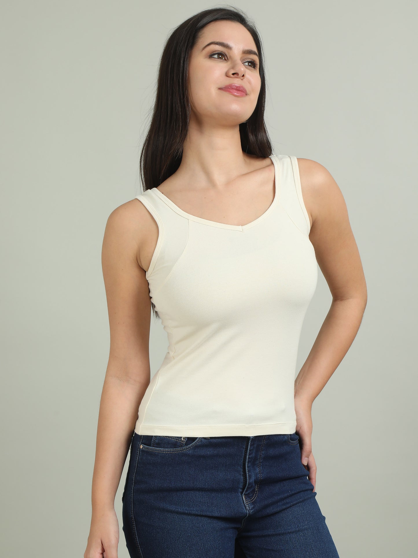 Wide Strap Cotton Camisole Top for Women | Lounge Wear