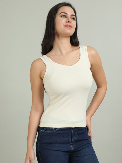 Wide Strap Cotton Camisole Top for Women | Lounge Wear