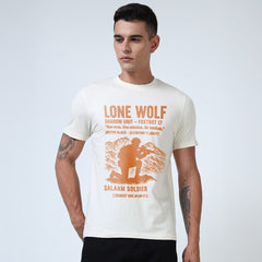 Lone Wolf - Men’s Round Neck T-Shirt