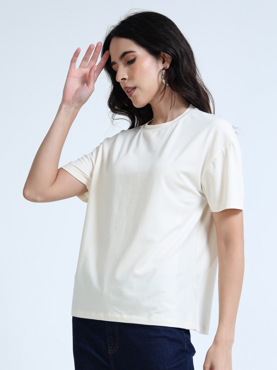 Women’s Oversized Round Neck Tee – Relaxed Fit | Organic Cotton | Salam Soldiers Edition
