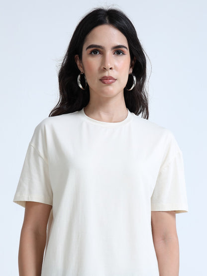 Women’s Oversized Round Neck Tee – Relaxed Fit | Organic Cotton | Salam Soldiers Edition