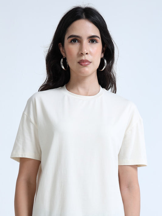 Women’s Oversized Round Neck Tee – Relaxed Fit | Organic Cotton | Salam Soldiers Edition