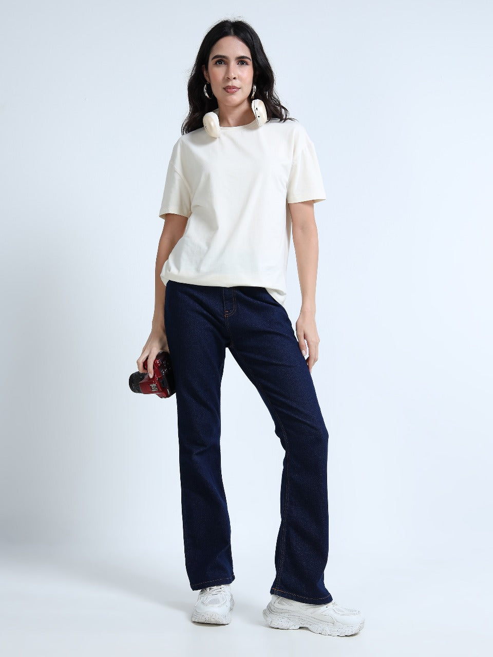 Women’s Oversized Round Neck Tee – Relaxed Fit | Organic Cotton | Salam Soldiers Edition