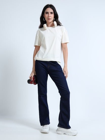 Women’s Oversized Round Neck Tee – Relaxed Fit | Organic Cotton | Salam Soldiers Edition