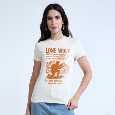 Lone Wolf - Women’s Round Neck T-Shirt
